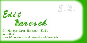 edit maresch business card